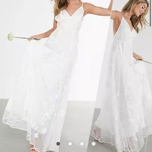 ASOS Isla Embroidered Cami Wedding Dress